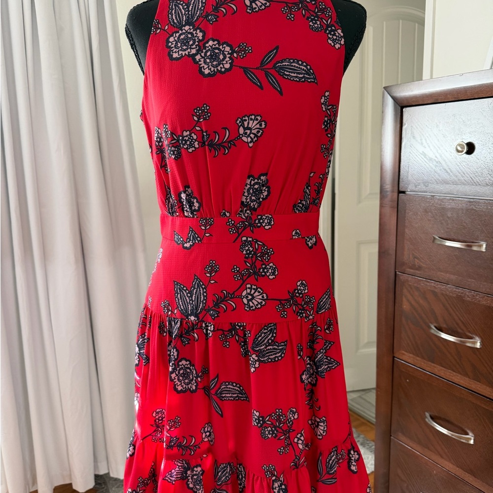 Eliza J Red Floral Mini Dress